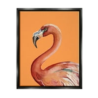 Ступел индустрии тропически Фламинго птица Портрет акварел подробно графично изкуство струя черно плаваща