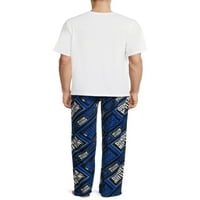 Мъжки Офис Дъндър Мифлин спален панталон и тениска комплект, 2 части, размери с-2КСЛ