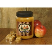Карамел ябълка 26-унция буркан свещ, ароматизирана с прясно нарязани ябълки Макинтош и разтопен карамел