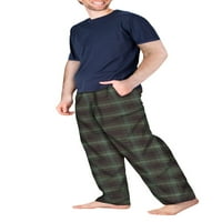 Мъжки сън с къс ръкав фланелена пижама комплект