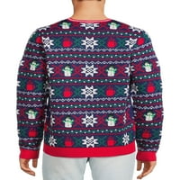 Весели Пуловери Мъжки & големи мъжки грозен Коледа пуловер с дълъг ръкав, Размери с-3ХЛ