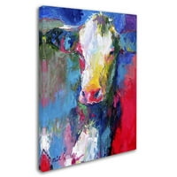 Търговска марка изобразително изкуство 'Арт крава 2' платно изкуство от Ричард Уолич