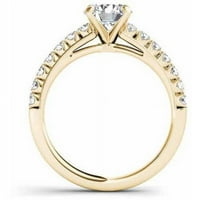 1-каратов диамантен пръстен Класик в 14 карата жълто злато