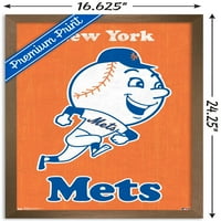Ню Йорк Метс-Ретро Плакат За Стена С Лого, 14.725 22.375