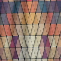 Дизайнарт 'триъгълни форми Колорфилд Ххии' модерен & съвременен панел за завеси