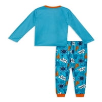 Спейс Джем Бойс пижама комплект дълъг ръкав, 2-парче, размери 4-12