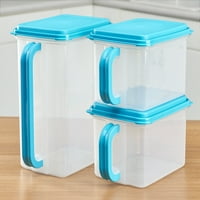Пластмасови контейнери за съхранение на насипни храни, комплект от 3: - 21къп и една кутия за чаша