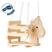 Малки дървени играчки за крака-детска конна люлка