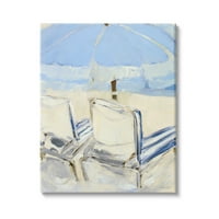 Ступел индустрии спокойни столове плажен чадър съвременен Океански бряг Живопис, 40, дизайн от Мелиса Лайънс