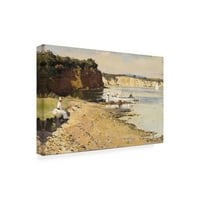 Изобразително изкуство 'дремещо море, Ментоне' платно изкуство от Том Робъртс