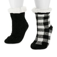 Дамски шенил с плюшени кабинни Чорапи, 2-пак, размери с-ШЛ