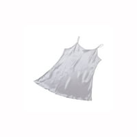 Уникални сделки жените Плюс размер копринено лотос листа подгъва основни сън рокля пълни фишове Камизола