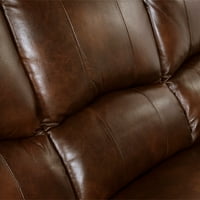 Мебели на Америка преходна кожа Блевин диван, Кафяв