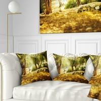 Дизайнарт маслинови дръвчета - фотографска възглавница-18х18