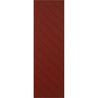 Екена Милуърк 15 В 52 з вярно Фит ПВЦ диагонални ламели модерен стил фиксирани монтажни щори, червен пипер