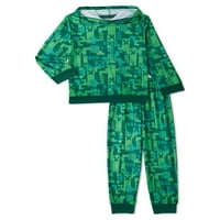 Комплект пижама с качулка момче, парче, размери 4-16