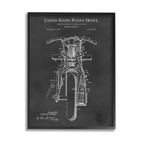 Ступел Индъстрис моторно превозно средство патент за мотоциклет текстов план диаграма рамкирана стена изкуство,