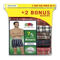 Мъжки тъкани карирани боксерки, 5 + бонус пакет