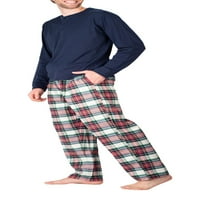 Мъжки сън дълъг ръкав фланелена пижама панталон комплект