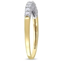 Миабела Дамски карат Т. в. диамант 10кт жълто злато полу-вечен юбилеен пръстен