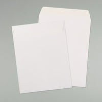 Хартия и плик отворен край каталожни пликове, Бял, В опаковка
