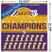 Лос Анджелис Лейкърс - Плакат На Стената На Шампионите, 14.725 22.375
