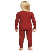 лесно грахово малко дете Унис Дълъг ръкав панталон пижама комплект, 2-парче, размери 12м-5т