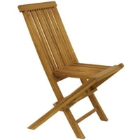 Декмод сгъваем външен стол за хранене-тиково дърво-Комплект-Кафяв