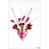 Търговска марка от сърце платно изкуство от Кати Маккърди, 16х24