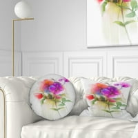 Дизайнарт букет от цветни орхидеи цветя - възглавница за хвърляне на цветя-16х16