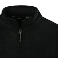 Швейцарските Алпи момче Полар Пълен цип яке - размер 18, Черно