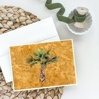 Съкровищата на Каролин Палмово дърво поздравителни картички с пликове, 5 7