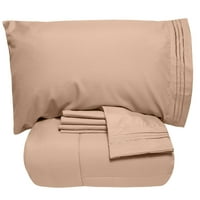 Луксозно легло-В-А-чанта надолу алтернативен утешител и лист комплект-таупе-Туин КСЛ