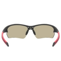 Пираня пустиня спортни слънчеви очила за мъже с черни половинки и червени огледални лещи