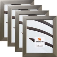 Крейг рамки Баухаус модерна сребърна рамка за картина, комплект от 4