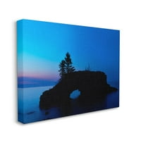 Ступел Начало Дéкор езеро синьо лилаво пейзаж снимка платно стена изкуство от Джеймс Маклафлин