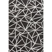 нюлум Бъркли ръчно тъфтинг вълна Абстрактен съвременен килим площ, 5 '8', Черен