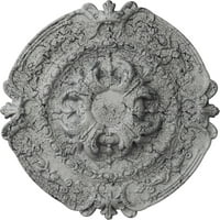 Екена Милуърк 3 8 од 3 4 П Саутхемптън таван медальон, ръчно рисуван ултра чисто бял пращене