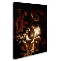 Изобразително изкуство-Христос, увенчан с тръни, картина от Герит ван Хонтхорст