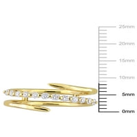Миабела Дамски карат Т. в. диамант 10кт жълто злато серпентина сватбен пръстен