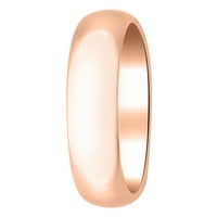 Традиционна 10к розова златна халка-сватбен пръстен за мъже и жени
