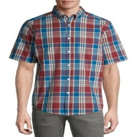 Мъжка риза с къс ръкав поплин