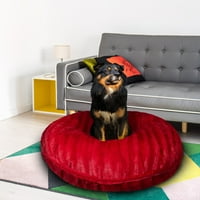 Беси и Барни подпис червен Робин лукс Екстра плюшена кожа кравайче домашен любимец куче легло