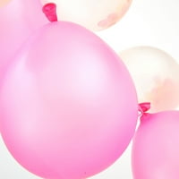 Балон с конфети в розово и бяло