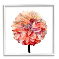 Ступел индустрии ярки коралови акварел Блум Далия цвете, 24, дизайн от Кимбърли Алън