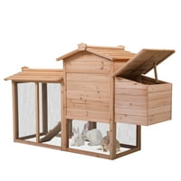 Закачалка за зайци-външна дървена къща за домашни любимци дървена клетка с вентилационни оградни огради-отворена врата-детско креватче за зайци-оригинално дърво
