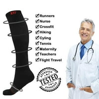 Екстремни годни компресионни чорапи коляното високо за мъже и жени, пакет