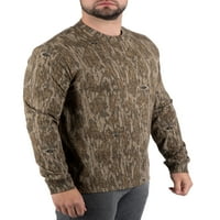 Мъжки Дълъг ръкав камуфлажна памучна риза от мъхест дъб, размери с-3ХЛ