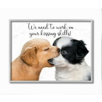 Ступел индустрии кученце любов целувка умения фраза млада любов цитат рамкирани стена изкуство дизайн от