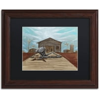 Търговска марка изобразително изкуство' Илинойс ' платно изкуство от Крейг Снодграс, Черен мат, дървена рамка